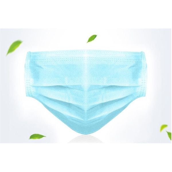 

3 ply face mask masks with elastic dust ear loop for all people(blue)#699msra