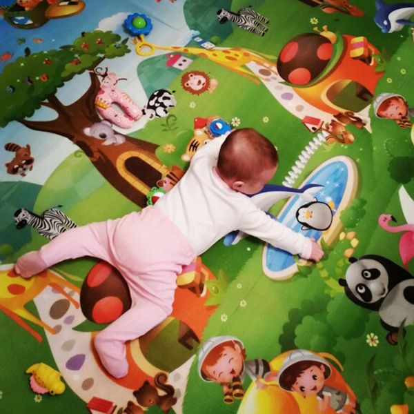 180 * 120 * 0,5 centimetri bambino che striscia stuoia del gioco per bambini puzzle giocattolo tappeto gioco per bambini attività palestra sviluppo tappeto in schiuma Eva pavimento morbido regalo LJ200904