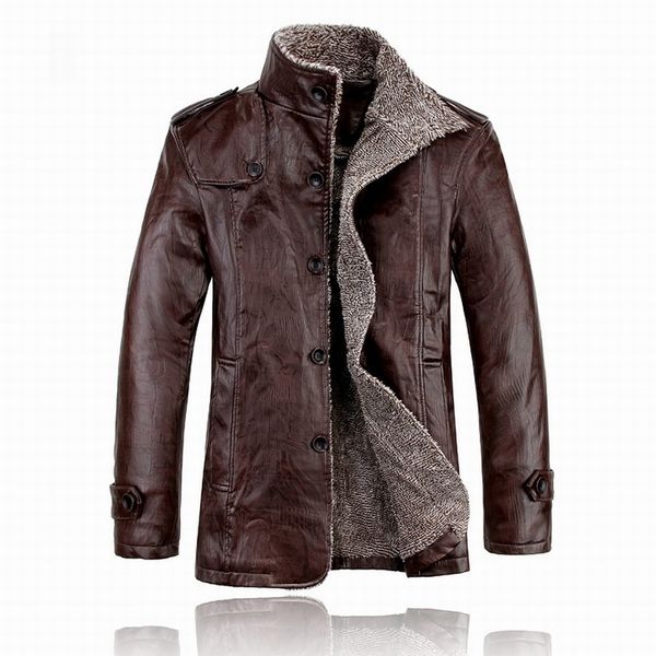 

new men's 2021 leather marks a casual, dry winter jacket outward plutonium jackets plus size homme 953 00yt, Black