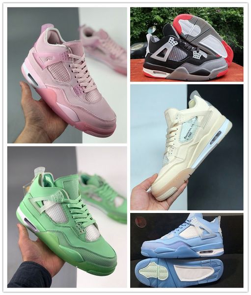 

white x 4 sp wmns sail bred muslin white black men basketball shoes off 4s lime green pink womens designer sports sneakers trainer, White;red