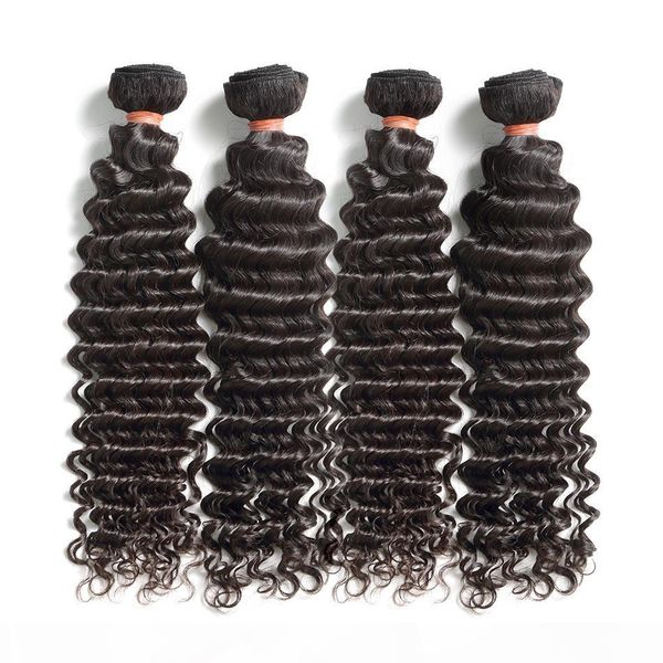 

deep wave hair brazilian deep curly peruvian virgin curly human hair 10a grade hair weft, Black