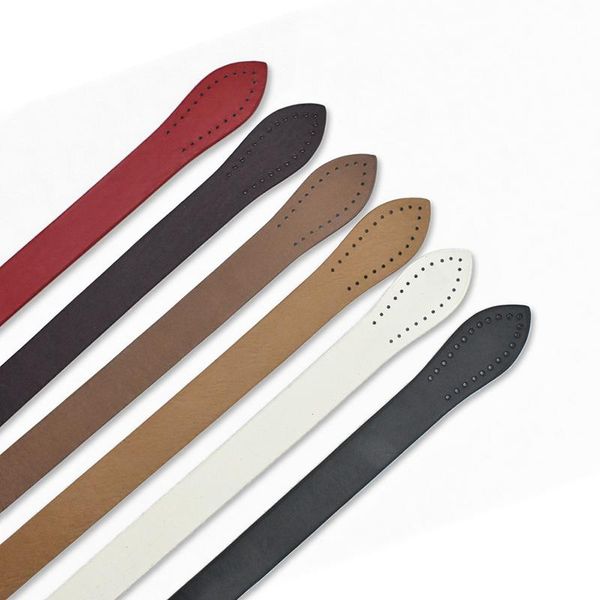 

simple hand sewing simple leaves vertical bar imitation leather handle pu shoulder bag belt bale handle diy accessories, Black