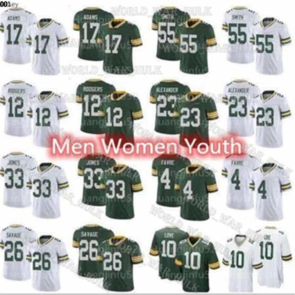 

12 aaron rodgers green bays jersey packer 17 davante adams 26 darnell savage jr alexander 33 aaron jones 10 love men, Black;red