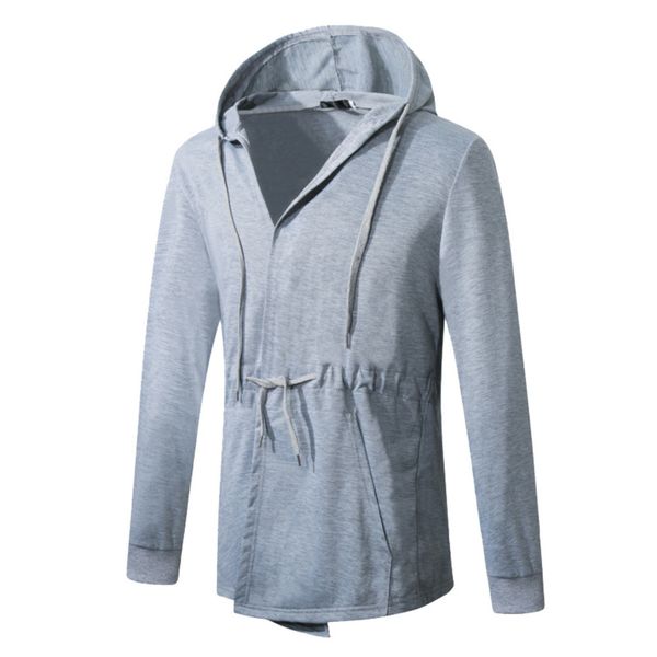 

european and american personality hooded men's bodysuit fashion hoodie, Black