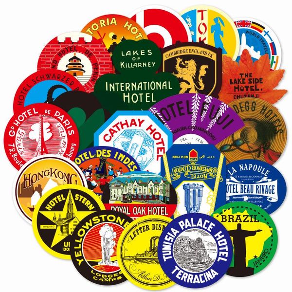 

td zw 100pcs lot landscape buildings waterproof stickers for skateboard lapluggage phone diy bomb decal sticker for kids yxlsil