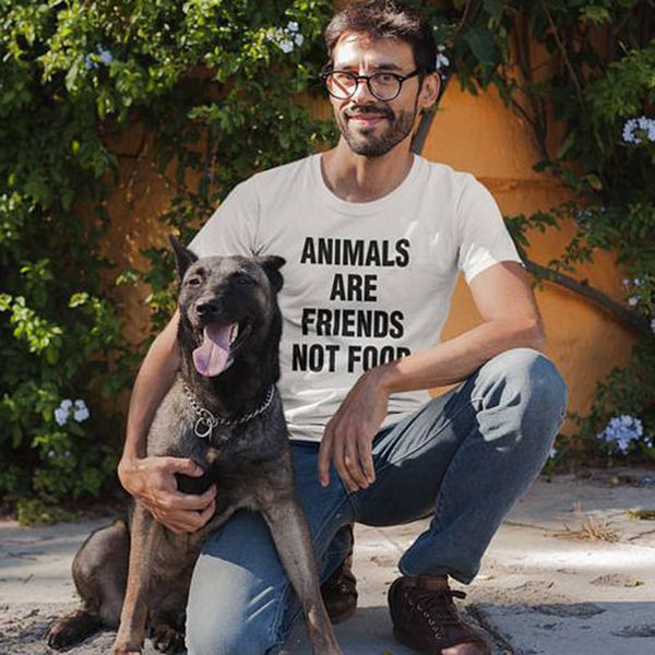 

sport pet lover animals are friends not food t shirt men's animal tee funny slogan graphic vintage amisetas tumblr quotes t shirt