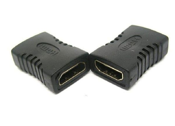 

2020 new hdmi female to female f f coupler extender adapter connector hdtv hdcp 1080p female converter black wholesale