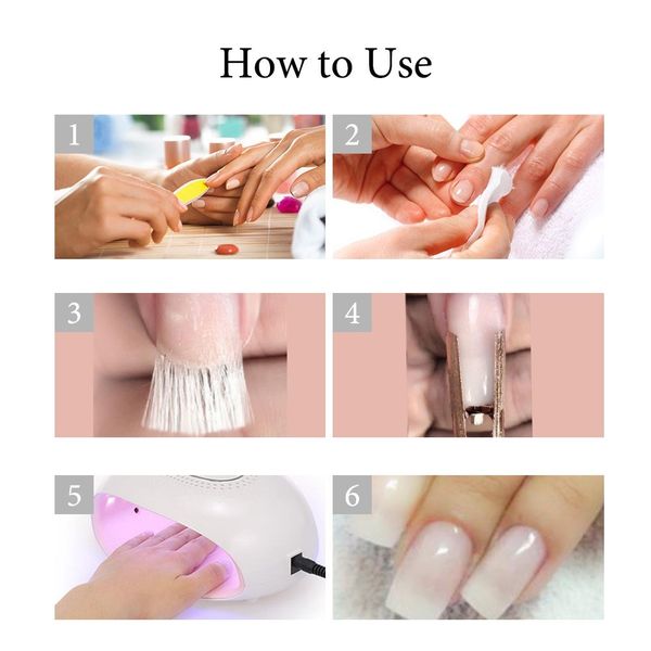 

10pcs fiberglass nails extension form building uv gel acrylic nails tips tool for nail art diy