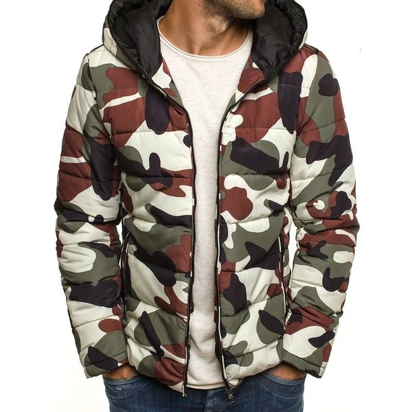 

2021 new mens winter hooded jacket coat colors male camouflage long sleeve parkas men's casual windproof warm overcoats vcig, Black