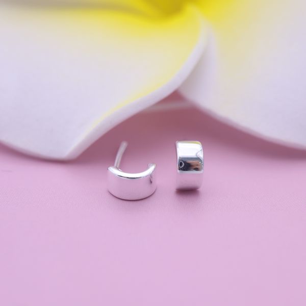 

hengsheng s925 silver cross-border one product dropshipping round ring fashion korean style simple zircon stud earrings for women, Golden