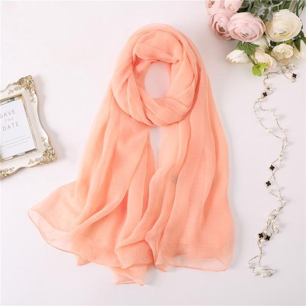 

2020 летний шарф женщин мода solid color большой размер шелковый шарф для lady пашмины бандана winter шали и палантины хиджаб палантины jllx, Blue;gray