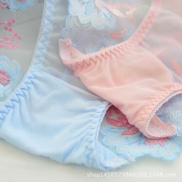 

seductive, sexy, fashionable, low waist, transparent, comfortable, silky, lace lady's briefs, Black;pink