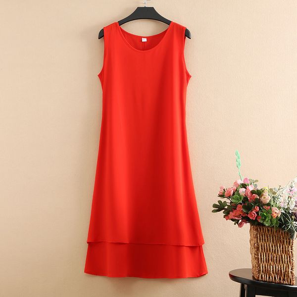 

2021 new female fashions summer chiffon woman's dress sleeveless vest thin blue long wxf944 p42j, Black;gray
