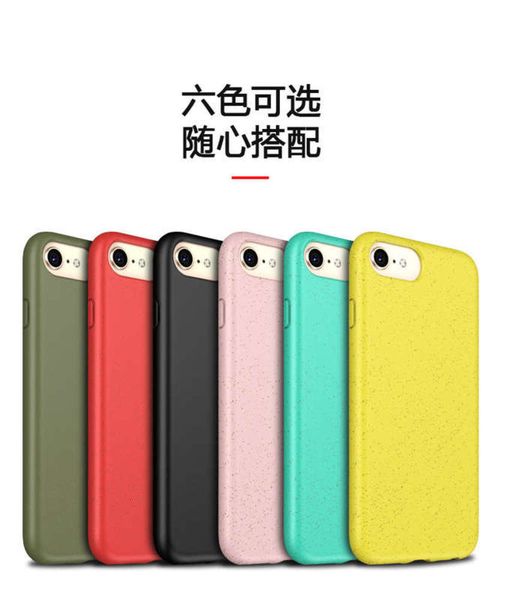 

wheat tpu soft shell straw new suitable for 12 mobile phone case creative anti falling x protective cover