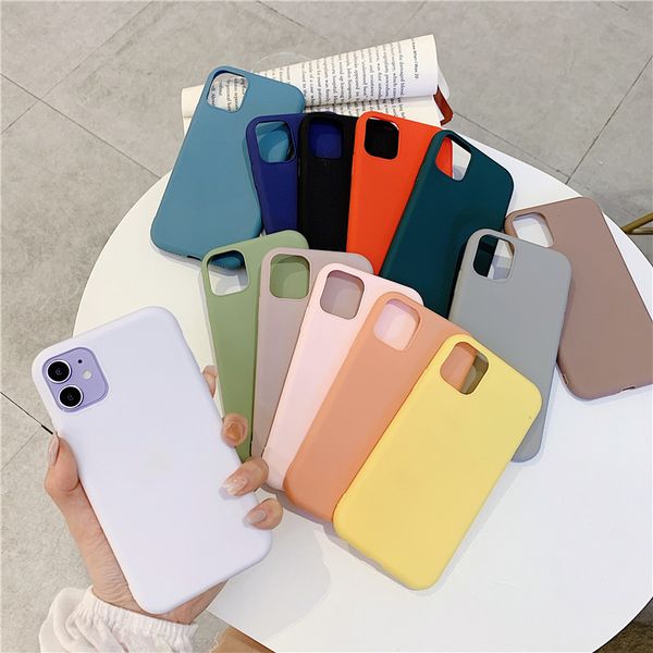 

ultra thin candy colors phone silicone case for iphone 12 mini 11 pro max xs max xr x 6s 7 8 plus