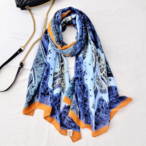 

scarves phle -selling star with the same paragraph long cotton shawl fashion air conditioning sunscreen decorative scarf silk, Blue;gray