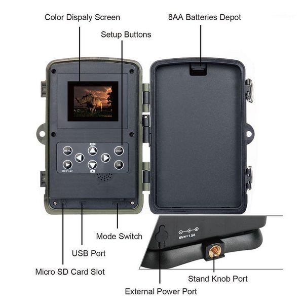 

mini cameras hc801a 1080p 20mp infrared trigger hunting camera wild animal night vision trail 77ub1