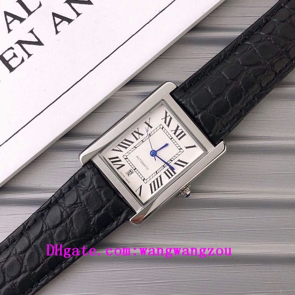 

2020 classic tank men watches joker leather wristwatches 316l stainless steel square mens watch d3157