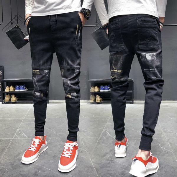 

fashionable men's loose recreational jeans in autumn and winter of kg-245, Blue