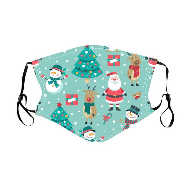 

дети рождество маски хлопчатобумажных тканей печать многоразовый моющийся дышащий face cover лицевые маски дети праздничное для вечеринок 30