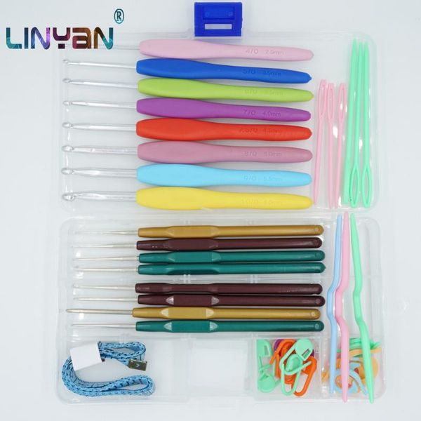 

2020 new diy 1 agulha de croche [0.65mm-6.0mm] knitting needles crochet hook bearded needle sweater shoes weaving tools zl6555, Black