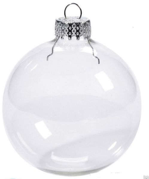 

bauble 80mm xmas christmas ornaments decoration new wedding clear glass balls 3