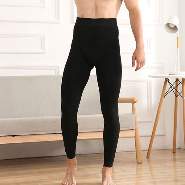 

men black color leggings autumn and winter warm men's high elasticity push up legging breathable skinny pants