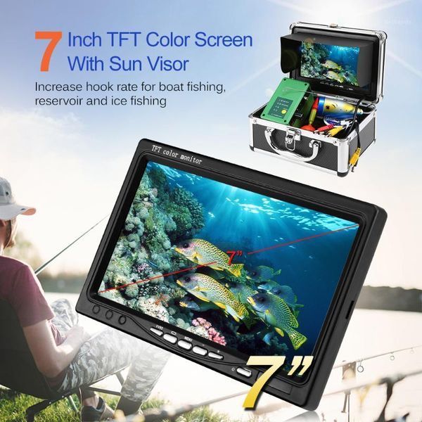 

new underwater fishing camera 7'' portabletft monitor 30pcs leds waterproof 1000tvl hd fish finder 30m cable fishing finder1