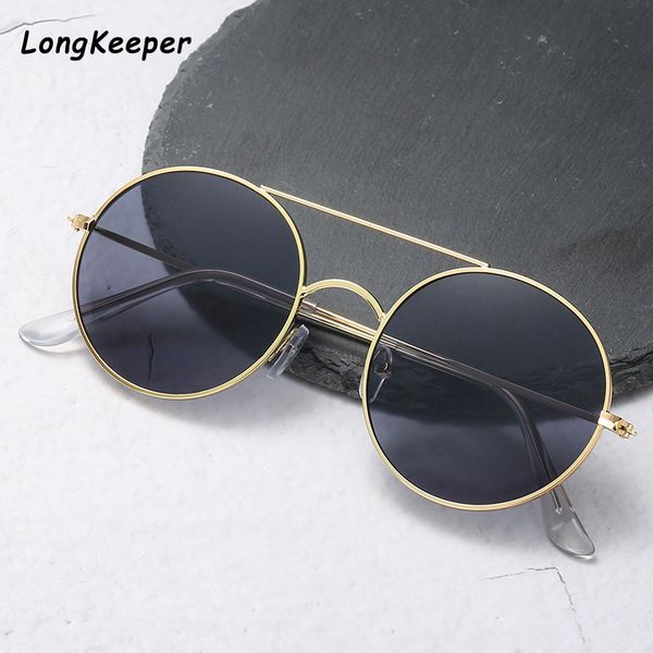 

2020 vintage metal round sunglasses women personality black big gold red sun glasses shades female sunglass uv400, White;black