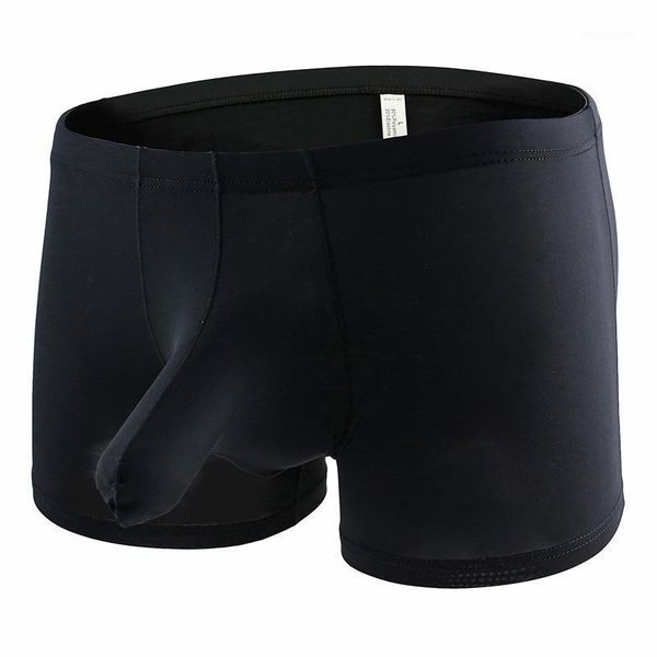 

underpants selling men s bullets separation boxers transparent ice silk male boxer appeal underwear for men1, Black;white