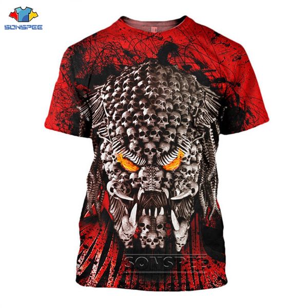 

customize halloween horror predator gym clothing 3d print shirts aesthetic horror horror men clothing