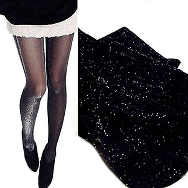

charming shiny pantyhose glitter stockings for women glossy tights selling summer essential 1pc, Black;white