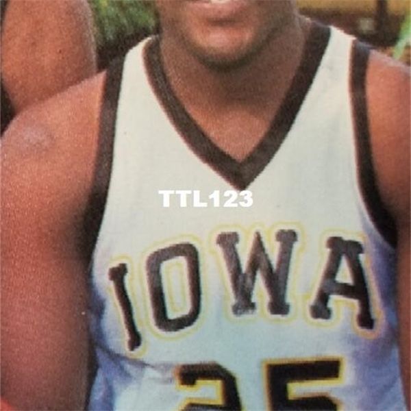

vintage 121 #25 ed horton iowa hawkeyes real full embroidery college jersey size s-4xl or custom any name or number jersey, Black