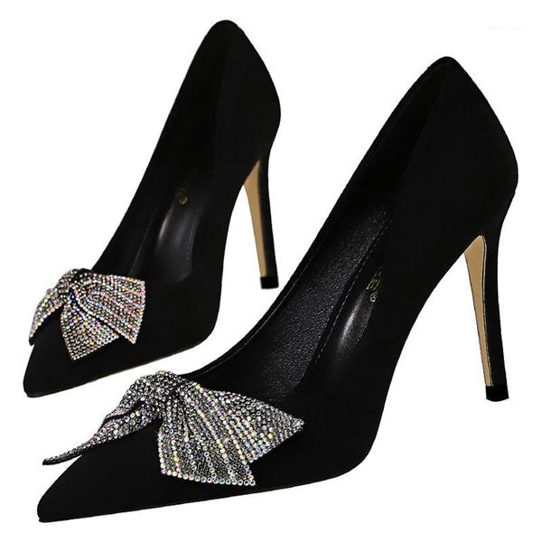 

2020 elegant women 9.5cm high heels lady scarpins wedding bridal stripper glitter pumps crystal heels stiletto fetish red shoes1, Black