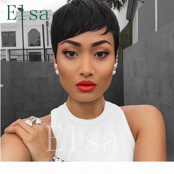 

brazilian hair wigs short hairstyle for black women glueless full lace wig natural lace front human hair wigs, Black;brown