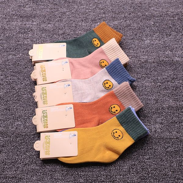 

children's winter new 2020 cartoon cute baby boys cotton cotton socks and girls socks toia1, Black