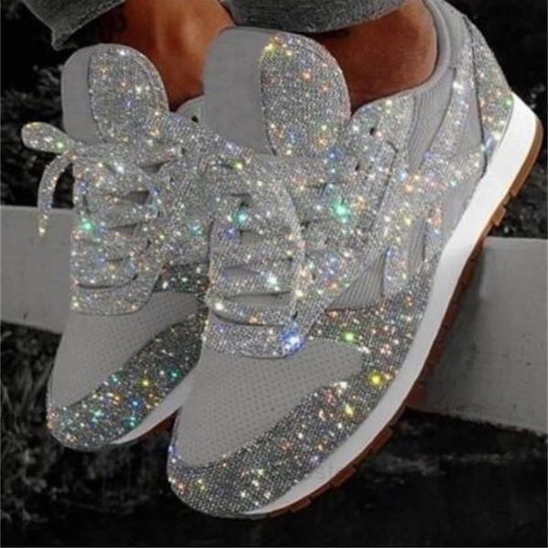 

bling повседневная обувь для женщин 2019 осень новых вулканизированной обувь случайные плоское дно женщин дышащий кружева на открытом воздух