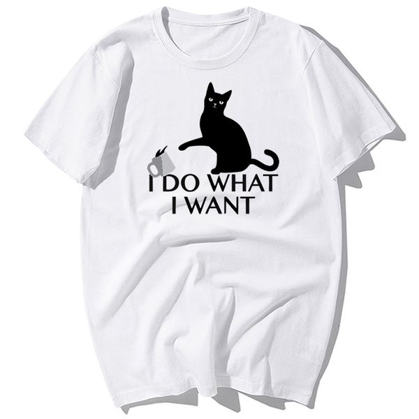 

funny i do what i want lovely cats print summer casual short sleeve harajuku streetwear clothes sport hooded sweatshirt hoodie men t shirt