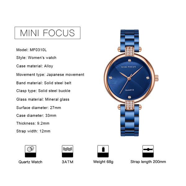

minifocus new silver women watch business quartz watches ladies brand luxury female wrist watch girl clock relogio feminino