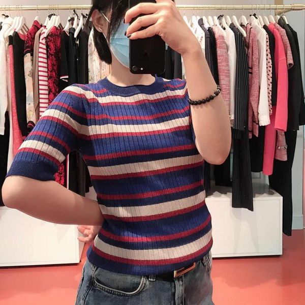 

czefm french cp20 comfortable and classic striped slim fit hak1m coat t-shirt elastic winter autumn versatile t-shirt bottoming, White;black