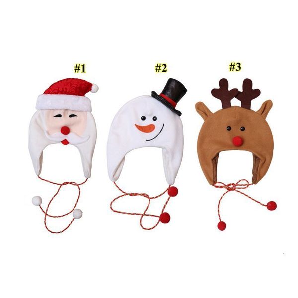 

cartoon kids hat santa claus snowman cute elk bear decals caps hats christmas party gift supplies dwe867 sbvh