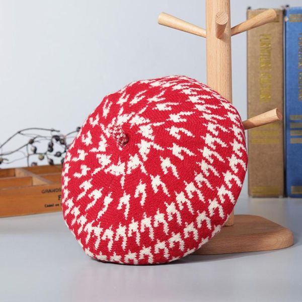 

missky women beret hats autumn winter cute all match casual knitting beret female caps female bonnet warm walking cap, Blue;gray