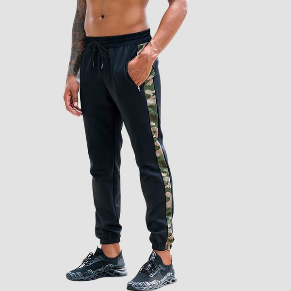 

running pants quick dry pant compression training fitness tights polyester yoga pantalones men gym sport leggings1, Black;blue