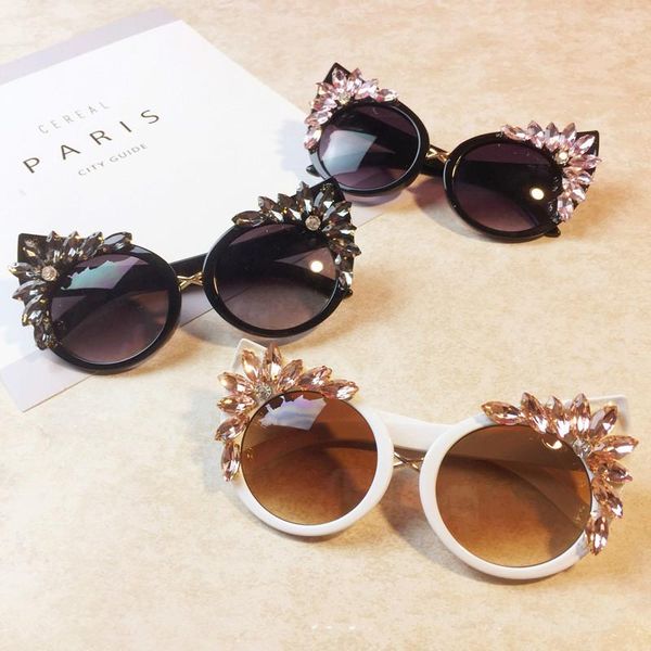 

sunglasses, cat-eye glasses, starlet women sunglasses sun glasses, White;black