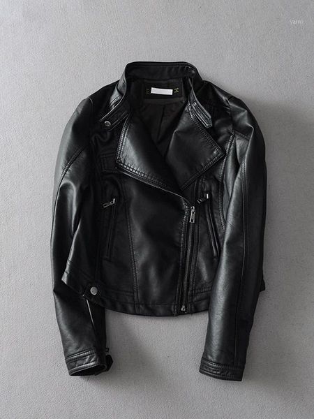 

leather women's coat female jacket biker pu jackets for women 2020 spring autumn casacos feminino bzw412 pph5901, Black