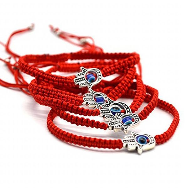 

new handwoven bracelet lucky kabbalah red string thread hamsa bracelets blue turkish evil eye charm jewelry fatima friendship bracelet