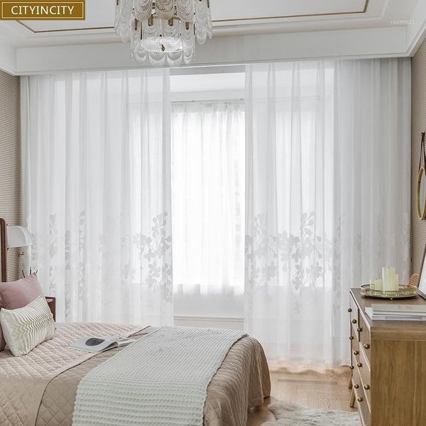 

cityincity burnout curtains for livingroom elegant tulle sheer modern curtain for bedroom customized1