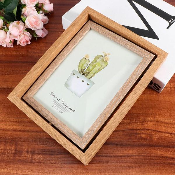 

frames retro 7 inch po frame wooden picture chic holder home deskdecoration for bedroom living room (single frame)1