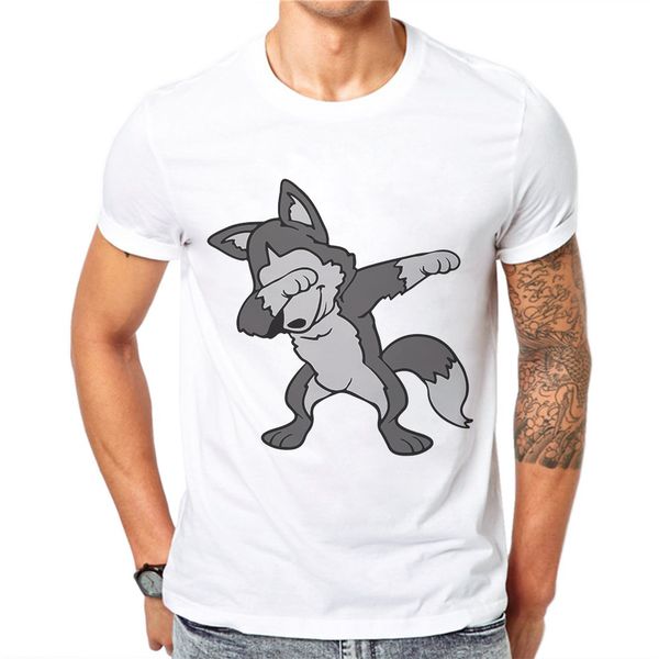 

new arrival fashion tees 3d wolf print cool mens short sleeve basic male sport hooded sweatshirt hoodie men t shirt