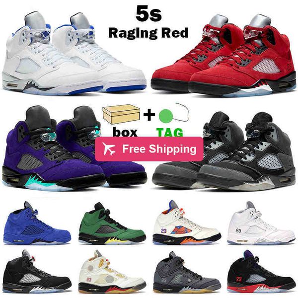 

5.5-13 5s basketball shoes men 5 raging red stealth 2.0 alternate grape what the anthracite metallic white cement mens sports sneakers